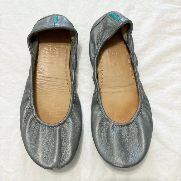 TIEKS Silver Women’s Ballet Flats - Size 9 - Picture 1 of 6